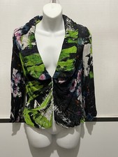 Alberto Makali Silk Watercolor Floral Blazer ...