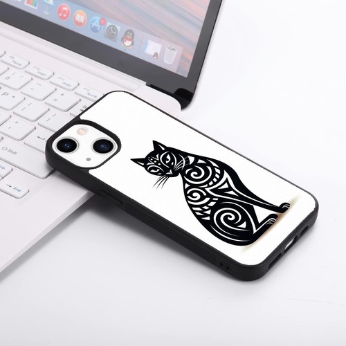 black contour cat drawing For Samsung A15 A16 S23 S24 S25 Ultra FE Non slip Case - 第 25/25 張圖片
