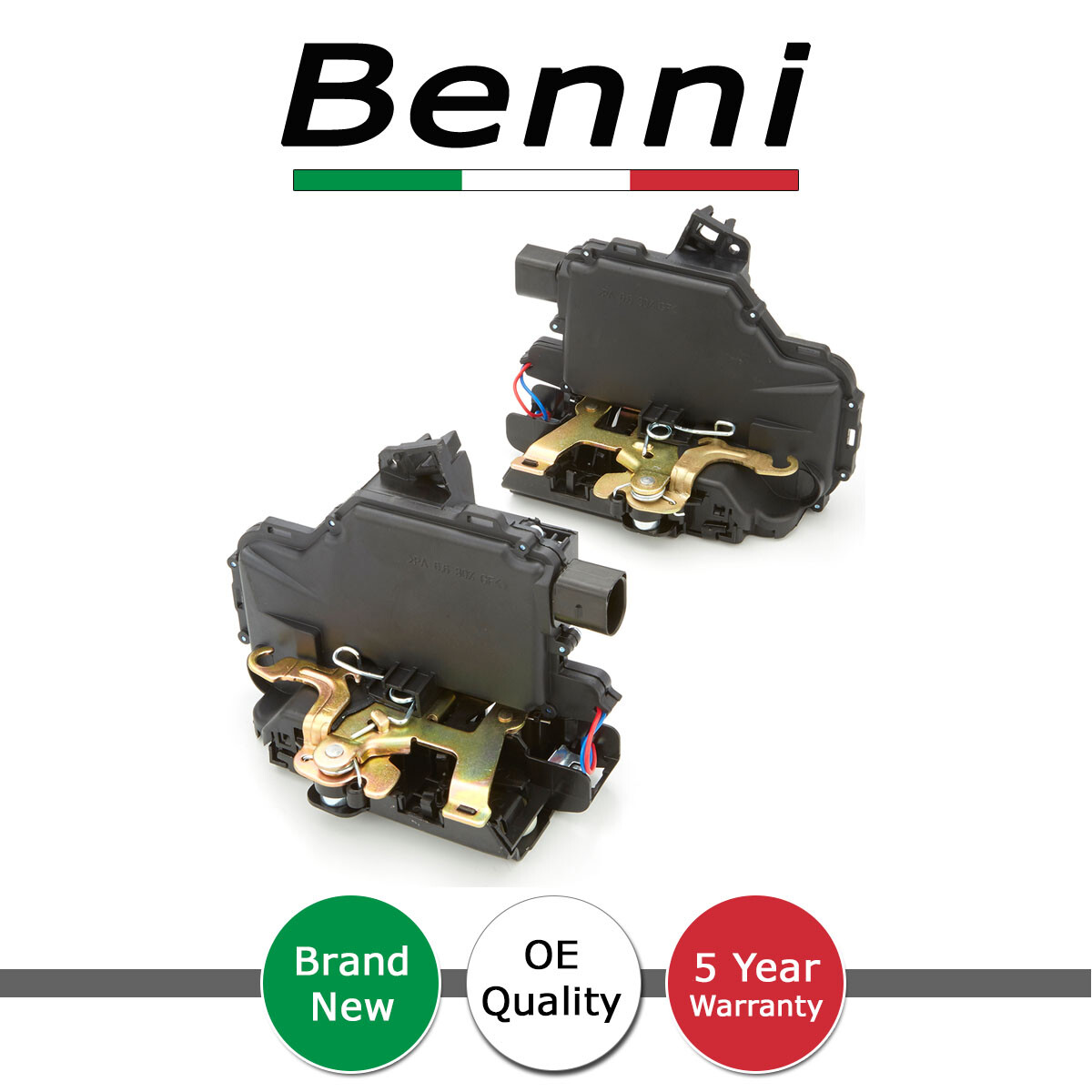 Benni 2x Door Lock Actuators Rear Fits Seat Leon (Mk1) 1.8 5 YEAR