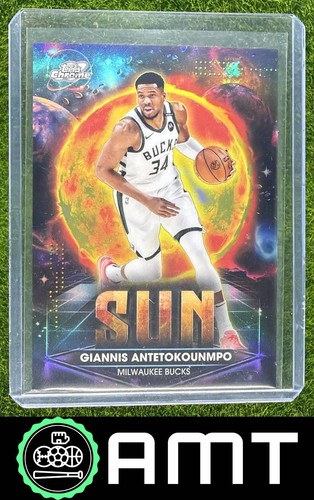 Giannis Antetokounmpo 2025-26 Topps Cosmic Chrome Planetary Pursuit Sun SSP