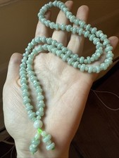 Untreated Grade A Myanmar Jadeite Bead Necklace        A                      