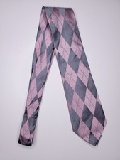 Croft  Barrow Mens Formal Necktie 59"Lx3.75"W Pink/Gray Neck Tie