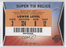 2005 Topps Super Tix Super Bowl XXXIX Tickets Mike Vrabel #ST7 0p5