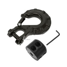 3/8 Winch Hook 1 Pcs Black Round Stopper 1 Pc...