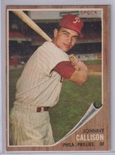 1962 TOPPS #17 JOHNNY CALLISON EXMT