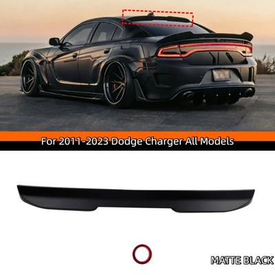 For 2011-23 Dodge Charger Matte Black JDM VIP Style Rear Window Roof Spoiler Lip