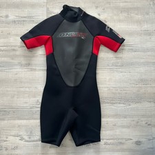 O  Neill Youth Reactor 2mm Spring Wetsuit Back Zip S/S Size 12 Style 3803 EUC
