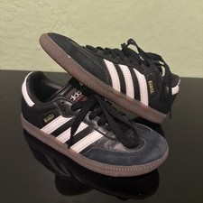 Adidas Samba Classic Boy Youth , Size 3, black/white stripes