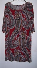 Roz & Ali Women's Colorful Paisley Dress Size 1X