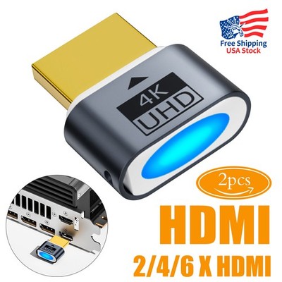 New HDMI Dummy Plug 4K 60Hz for Headless PC Mac Linux EDID Emulator Plug & Play