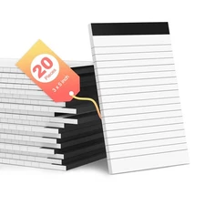 20 Pack Small Notepads Refills Memo Pads 3 x 5 Inch Lined Writing Note Pads w...