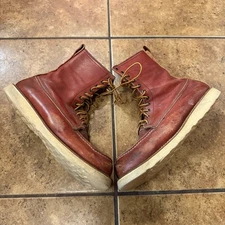 Vtg Red Wing Irish Setter 877 Heritage 8" Moc Toe Oro Legacy Leather Boots 13 D