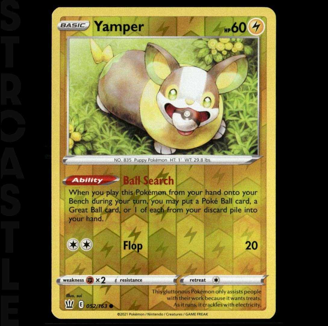 Yamper 052/163 Swsh05: Battle Styles (2021) Reverse Holo Common Pokémon TCG Card