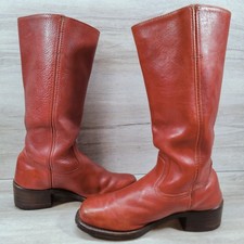 VTG Frye Campus 14L Boots Women 8.5 M Red Square Toe Western