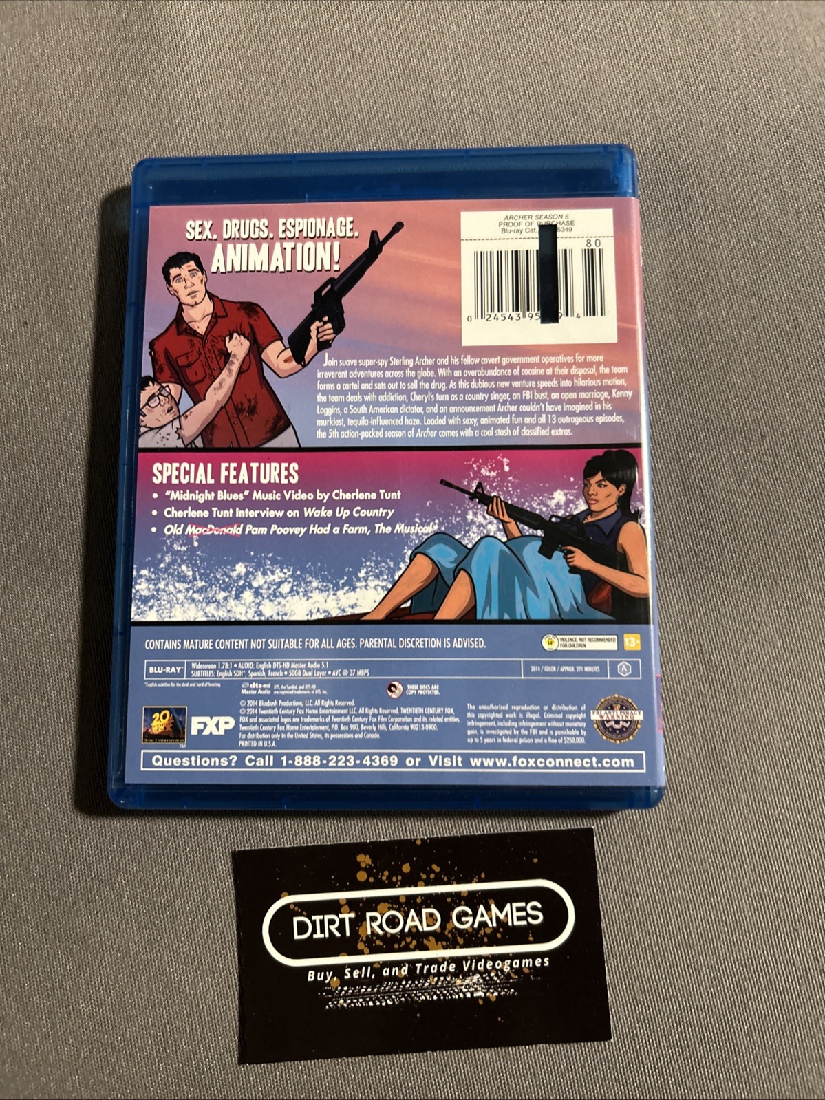 Archer Vice - The Complete Season 5 (Blu-ray, 2 Disc Set) W/ Slipcover