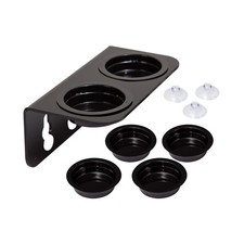 Reptile Water Bowl Double Grid Gecko Food Dish Feeder with Detachable Suction...