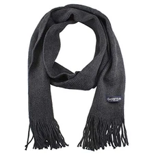 Gelante Men Classic Knit Winter Scarf Warm Double layer Dark Gray