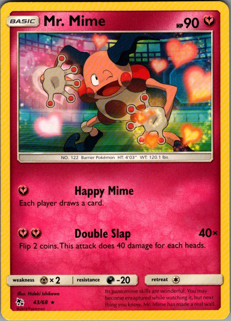 Mr. Mime Rare Hidden Fates 43/68 NM