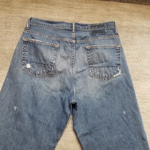 Abercrombie & Fitch Jeans Herren 30X30 Blau Baggy Distressed Wide Leg Y2K Vintage - Bild 11 von 13