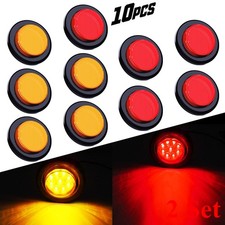 7-led Side Marker Signal Tail Driving Light Universal Truck Vans Rv Boat 2 Set