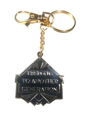 Belong To Another Generation Metal Black Gold Tone Keychain Purse Clip 