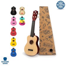 21-Inch Soprano Ukulele for Beginners  Kids, Natural Finish