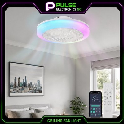 Smarte RGB Deckenventilatoren mit Beleuchtung, App & Fernbedienung