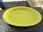 Homer Laughlin Fiesta Lime 13.5" x 9.5" Large Oval Ceramic Serving Platter