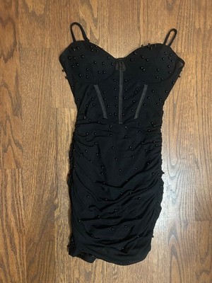 beaded corset mini dress Red Beaded Sheer Corset Mini Dress main image 1