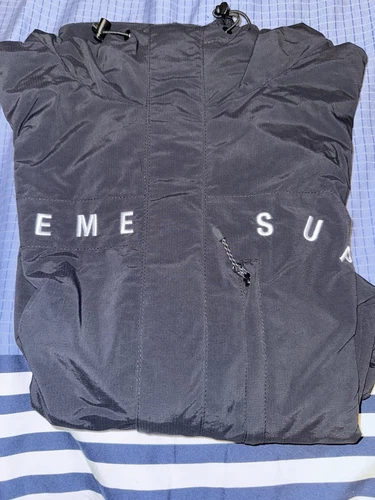 Veste noire Supreme Curve Logos Ripstop taille L