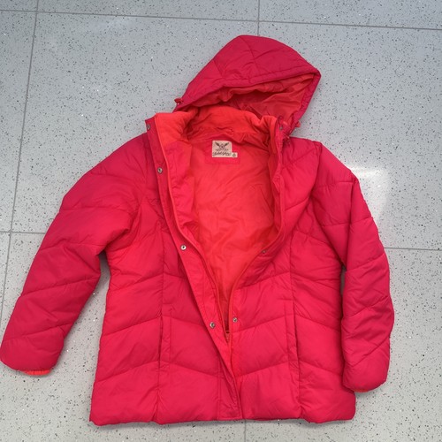 Faded Glory NEW Bright Pink/Orange XL quilted jacket hooded chest 48” - Picture 4 of 12