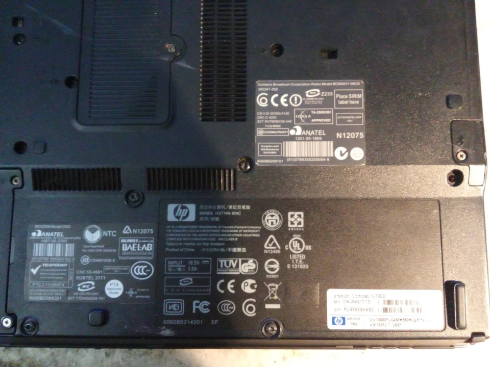 2 PORTATILI HP COMPAQ NX 7300 + NX 7400 - Immagine 2 di 4
