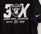 Nike Las Vegas Raiders Men’s 3X Super Bowl Black T-Shirt Size XL