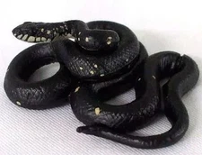 Mini Figure Crow Snake (Black Snake) "Capsule Q Museum Japanese Animal