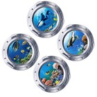 4 Pcs Animal Wall Stickers Decoration Decals Marine Animals Pattern