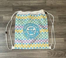 Build A Bear - Drawstring Bag Carrier Tote White Multicolor