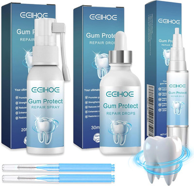 Teeth Repair Gel,Enthält 20 Ml Zahnfleischpflegespray,30 Ml Zahnfleischpflegetro