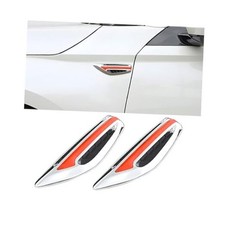 Car Hood Vent Trim, 2PCS Vehicle Air Flow Intake Hood Scoop Spolier Hole Red