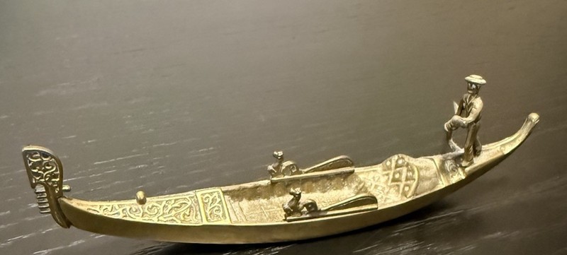 Vintage Brass Italian Gondolier /gondola