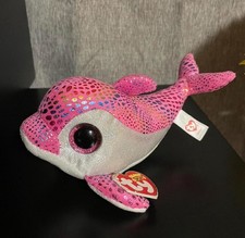 Ty Beanie Boos - SPARKLES the Pink Dolphin 6" Plush Stuffed Animal Beanie Baby
