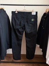 Stone Island Black Chinos Patch Pocket Mens