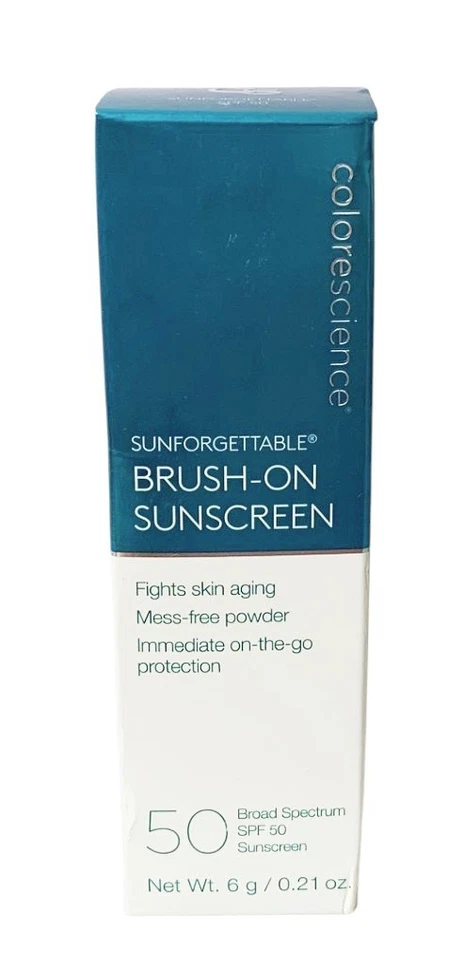 COLORESCIENCE SUNFORGETTABLE BRUSH-ON SUNSCREEN SPF 50 MEDIUM 0.21oz NEW IN BOX - Image 3 of 4