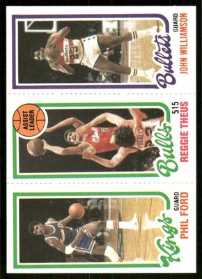 1980-81 Topps Phil Ford / Reggie Theus / John Williamson TL #43 / 127 / 252