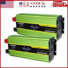 4000W 8000W Pure Sine Wave Power Inverter 12V 24V DC to 110V AC Converter Camp