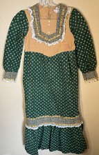 Vintage Children  s Girls Prairie Cottage Dress Size 8