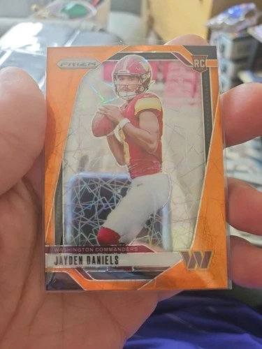 2024 Prizm Orange Lazer #347 Jayden Daniels RC