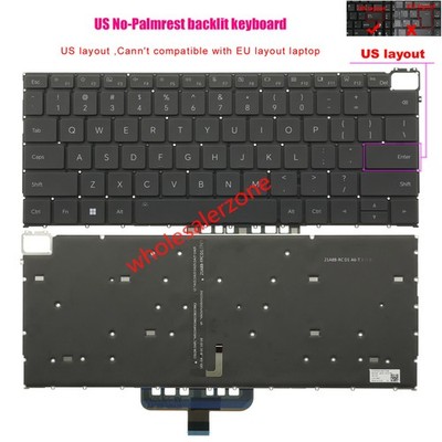 US Backlit Keyboard For Huawei MagicBook HGF-W56 HGF-W76 GLO-F56 GLO-F76 HGE-W56