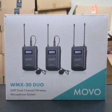 Movo WMX-20-DUO UHF Wireless Lavalier Microph...