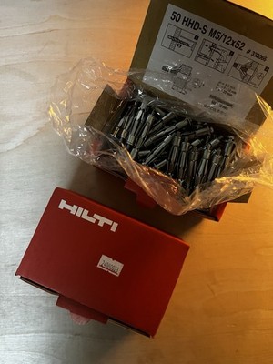 Hilti HHD-S Hollow Wall Anchors M5 52mm Steel Zinc Flat Head 50 Pack