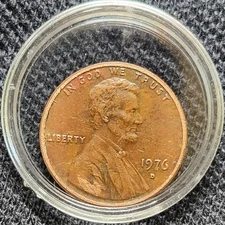 Rare 1976D Lincoln Memorial Filled Mint Mark Error Coin – Die Chip Variety